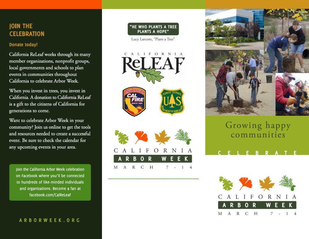 Arbor Week brochures California ReLeaf