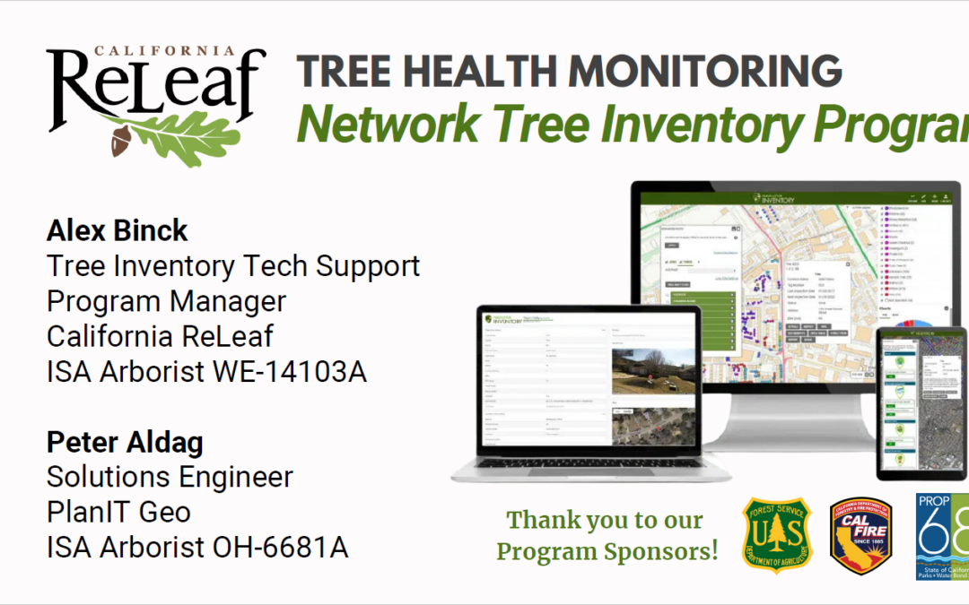 Tree Health Monitoring Training Webinar Recording Now Available